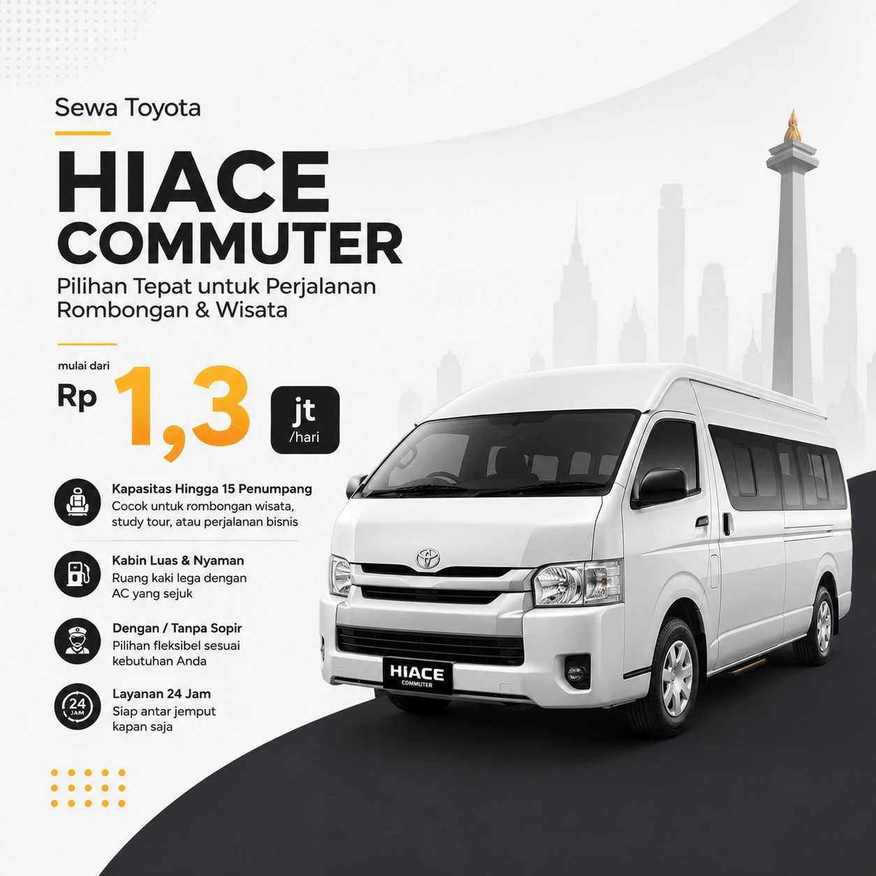 Rental Hiace COmmuter Lampung
