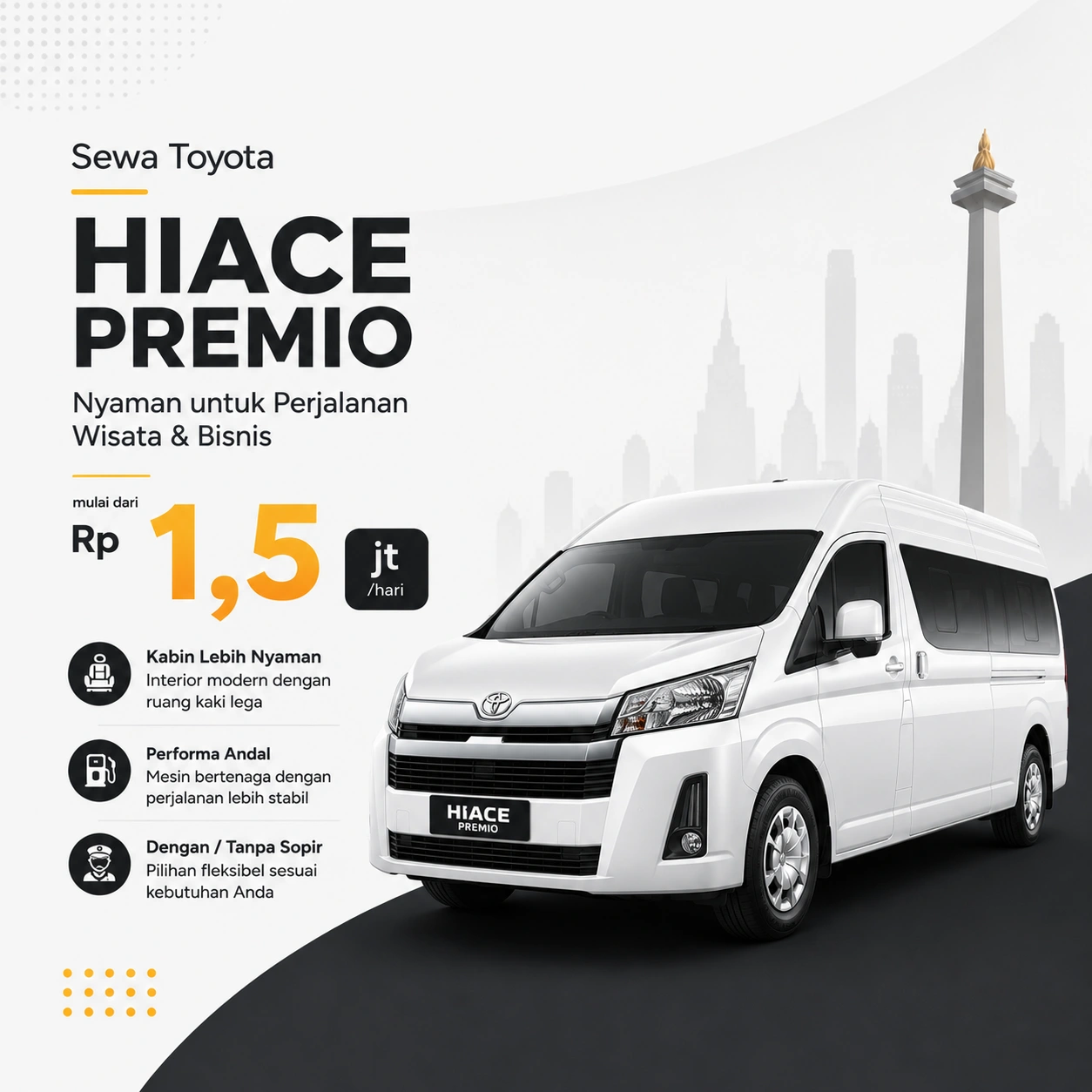 Rental Hiace Premio Lampung
